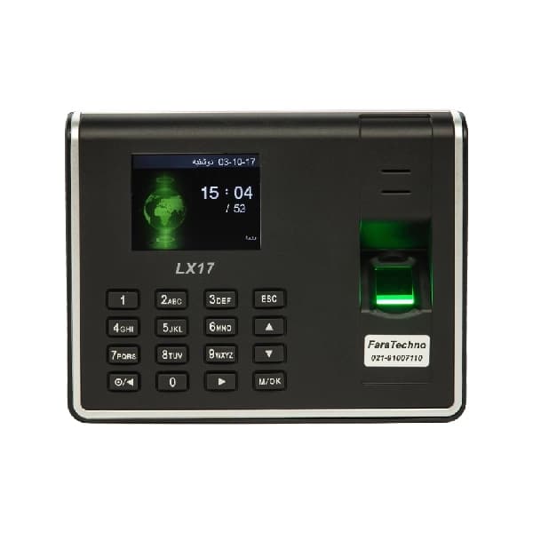 دستگاه حضور و غیاب فراتکنو اثر انگشتی کامپکت ظرفیت ۵۰۰ اثر انگشت مدل LX17